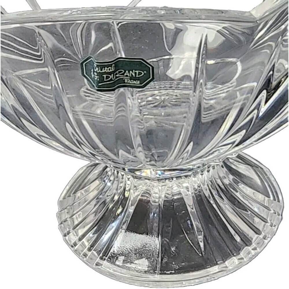 Vintage J G Durand / Cristal Footed Crystal Bowl - Picture 2 of 3